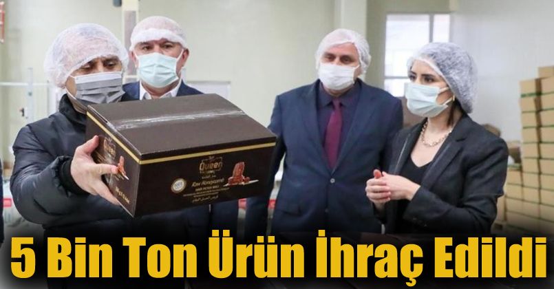 5 bin ton ürün ihraç edildi