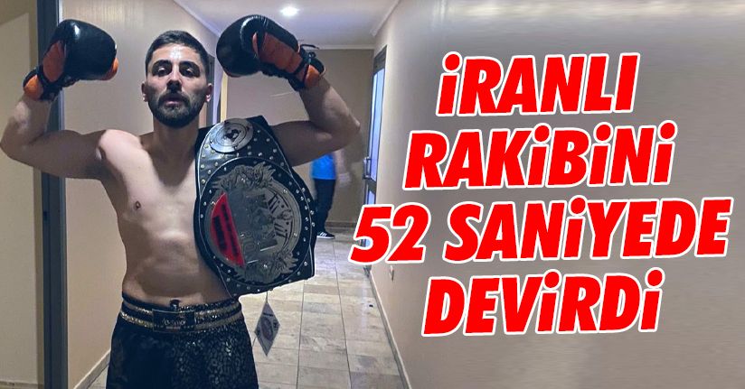 Düzceli sporcu 52 saniyede kemeri aldı