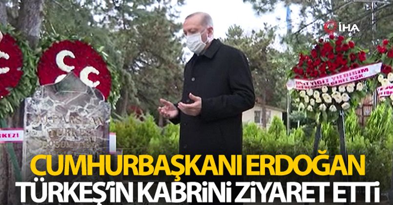 Cumhurbaşkanı Erdoğan, Türkeş'in kabrini ziyaret etti