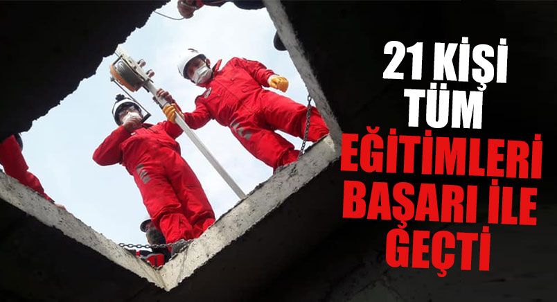 21 Kişi Tüm Eğitimleri Başarı İle Geçti 