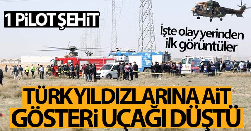 Son dakika! Konya'da askeri gösteri uçağı düştü... 1 pilot şehit