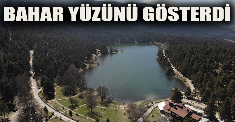 Gölcük Tabiat Parkı'nda bahar yüzünü gösterdi