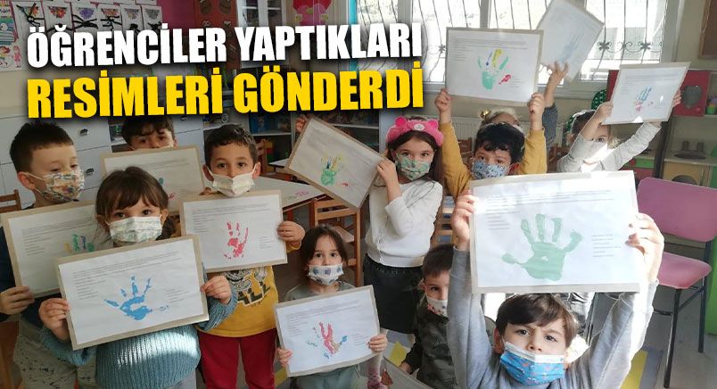 Öğrenciler Yaptıkları Resimleri Gönderdi