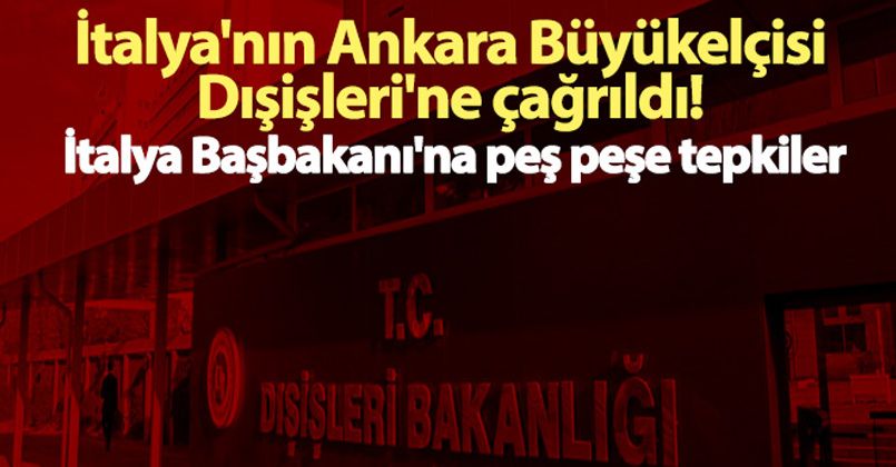 İtalya Başbakanı'na peş peşe tepkiler