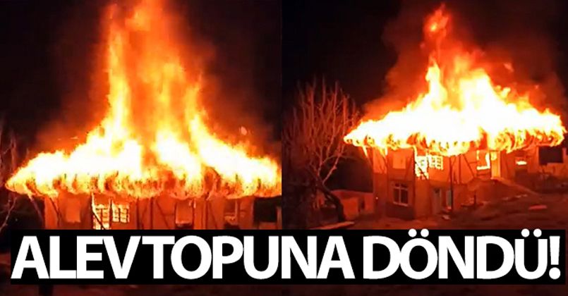 Alev topuna dönen iki katlı bina küle döndü