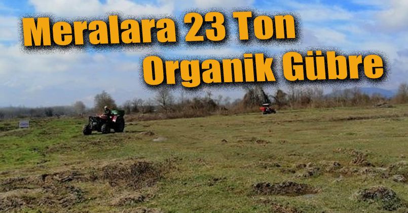 Meralara 23 ton organik gübre atıldı