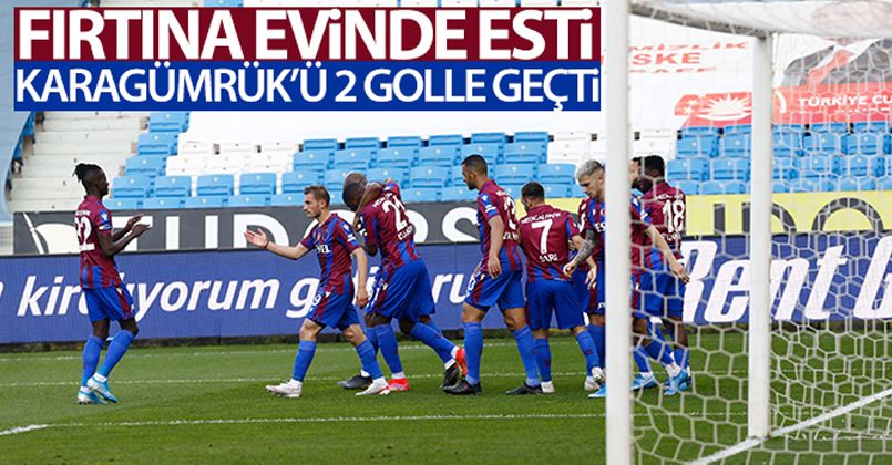 Trabzonspor evinde esti, Karagümrük'ü 2 golle geçti