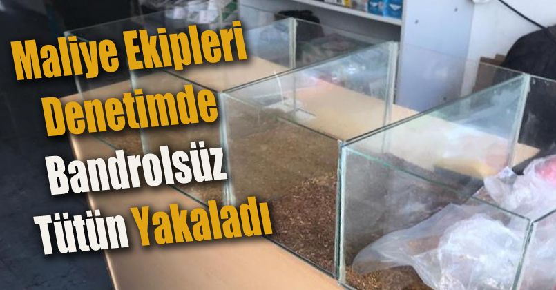 Maliye ekipleri denetimde bandrolsüz tütün yakaladı