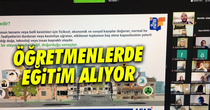 Öğretmenlere afet farkındalık eğitimi verildi
