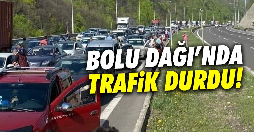 Bolu Dağı'nda trafik durdu