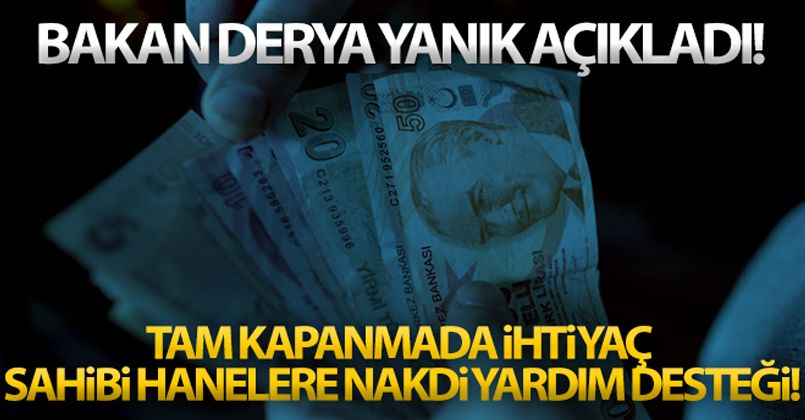 İhtiyaç sahibi haneye bin 100 lira tutarında nakdi destek sağlanacak