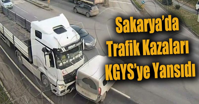 Tır, hafif ticari araca çarparak önünde işte böyle sürükledi