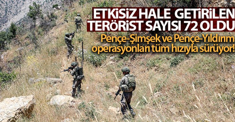 Irak'ın kuzeyinde 2 PKK'lı terörist daha etkisiz hale getirildi