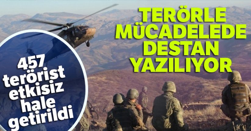 PKK'ya darbe üstüne darbe! 457 terörist etkisiz hale getirildi