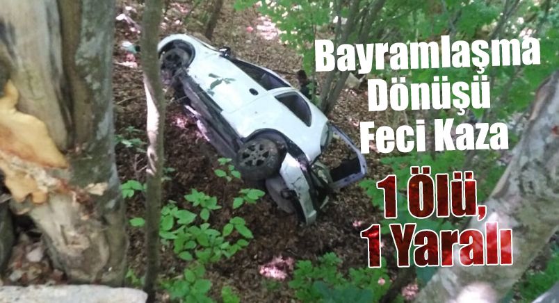 Bayramlaşma Dönüşü Feci Kaza: 1 Ölü, 1 Yaralı
