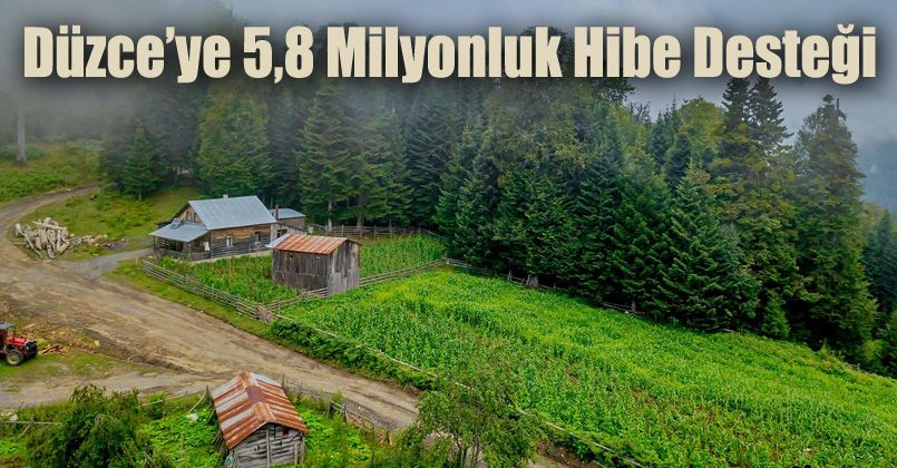 Düzce’ye 5,8 milyonluk hibe desteği