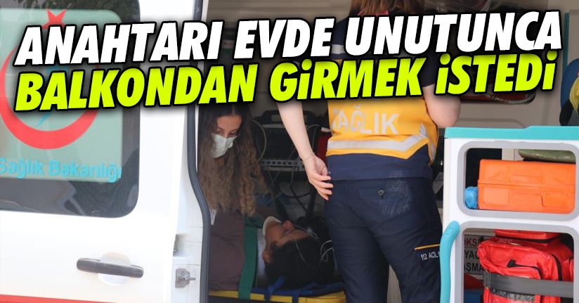 Evine balkondan girmeye çalışan kadın beton zemine düştü