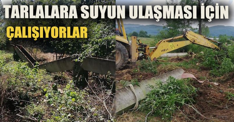 Tarlalara suyun ulaşması için çalışıyorlar