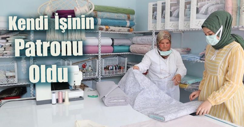 BELMEK’te meslek öğrenen kursiyer kendi işyerini açtı
