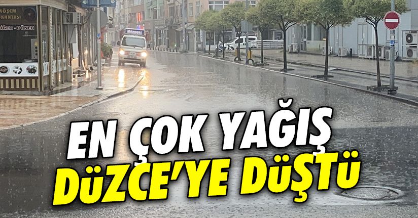 Ülke genelinde en çok yağış Kaynaşlı’ya düştü