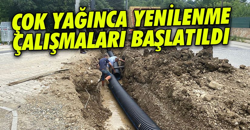 Yağmur suyu hattı yenileniyor
