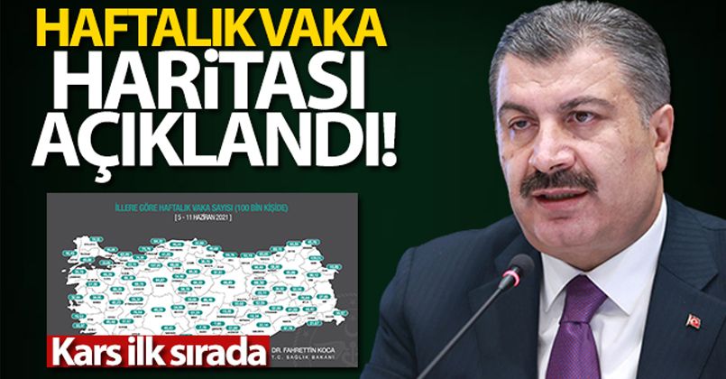 Haftalık vaka haritası açıklandı!