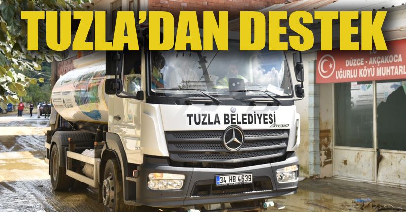 Tuzla Belediyesinden selden etkilenen köylere destek