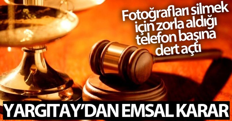 Fotoğrafları silmek için zorla aldığı telefon başına dert açtı