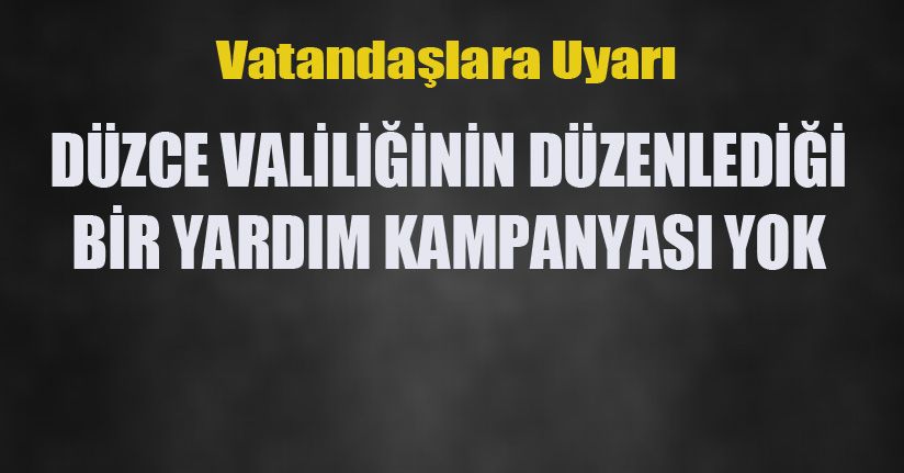 Valilikten Açıklama