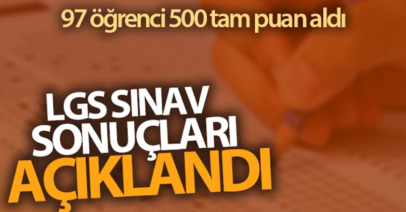 LGS kapsamında merkezi sınav sonuçları açıklandı