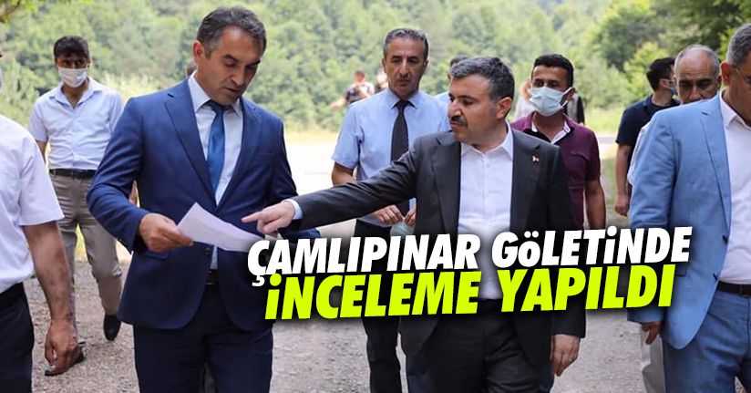 Çamlıpınar göletinde inceleme yapıldı