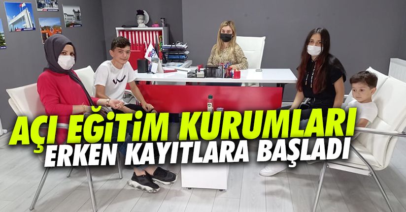 Açı kursta erken kayıt zamanı başladı