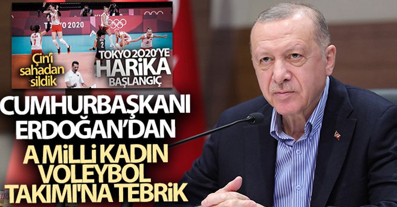 Cumhurbaşkanı Recep Tayyip Erdoğan, A Milli Kadın Voleybol Takımı'nı tebrik etti