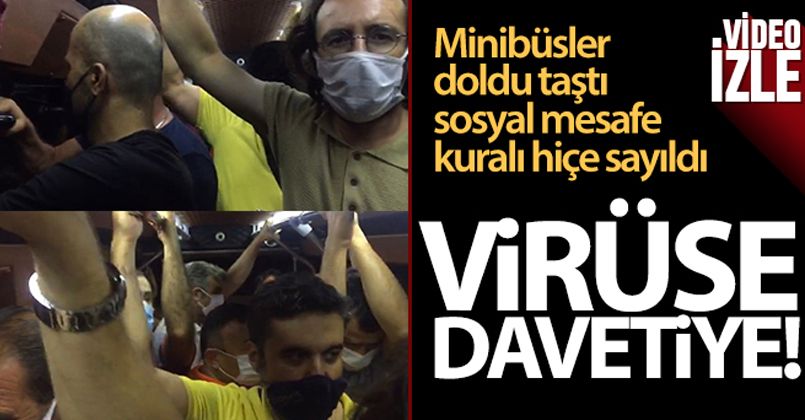 Metro ve İETT seferleri durunca minibüsler tıka basa doldu
