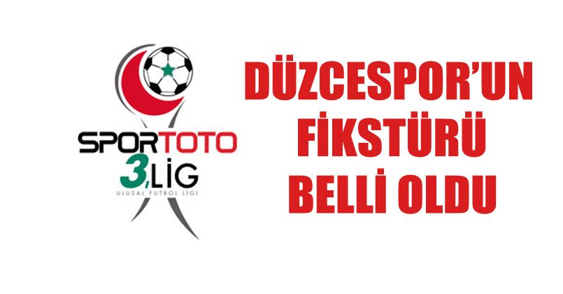 Düzcespor'un Fikstürü Belli Oldu