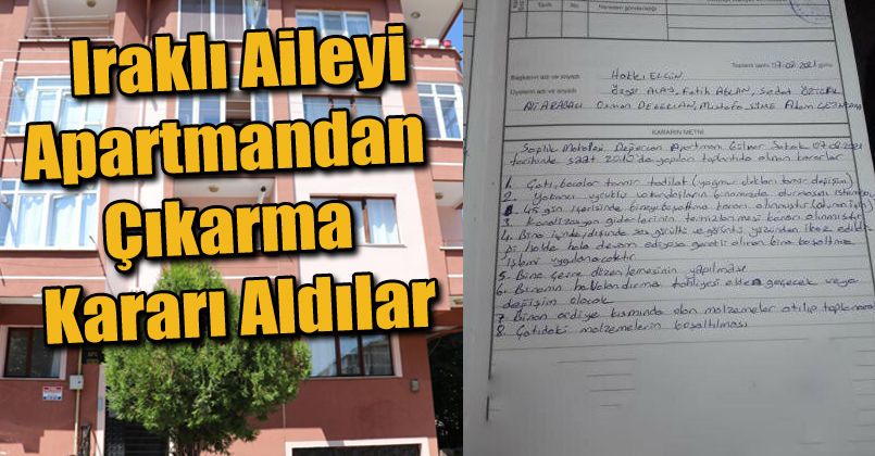 'Tenleri koktuğu’ iddiasıyla Iraklı aileyi apartmandan çıkarma kararı aldılar