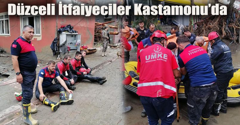 Düzceli itfaiyeciler Kastamonu’da