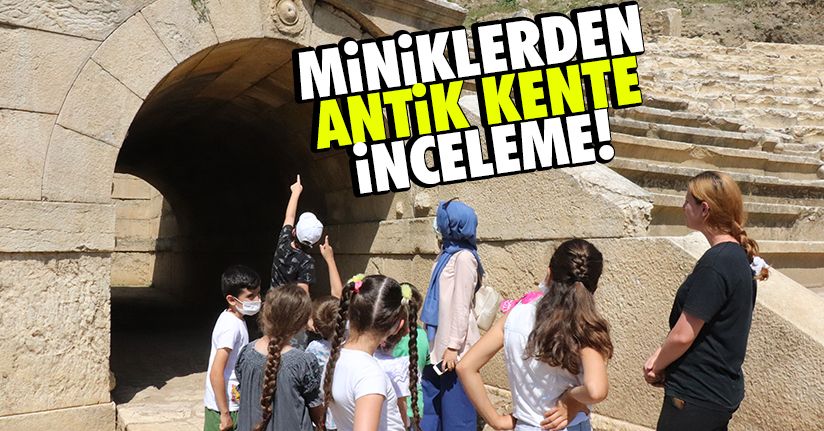Minikler antik tiyatroyu inceledi