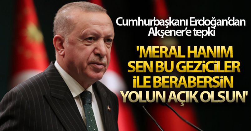 Cumhurbaşkanı Erdoğan: 'Meral hanım sen bu geziciler ile berabersin yolun açık olsun'