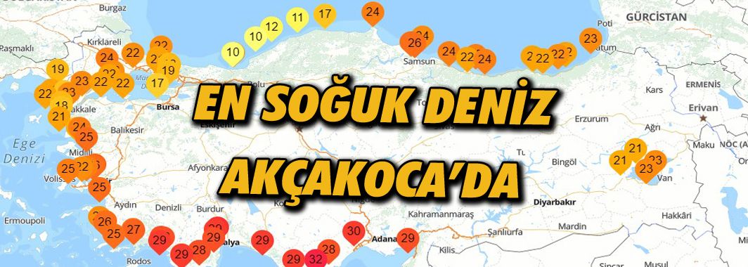 Türkiye’nin en soğuk deniz suyu Akçakoca’da ölçüldü