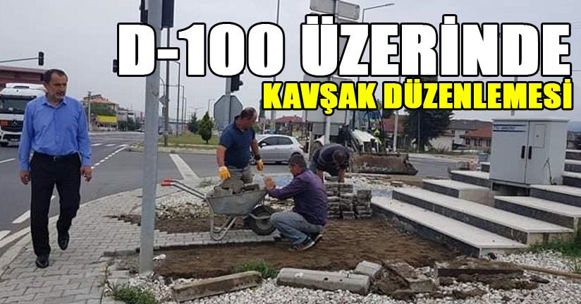 Kaynaşlı Belediyesi D-100’de peyzaj çalışmasına başladı