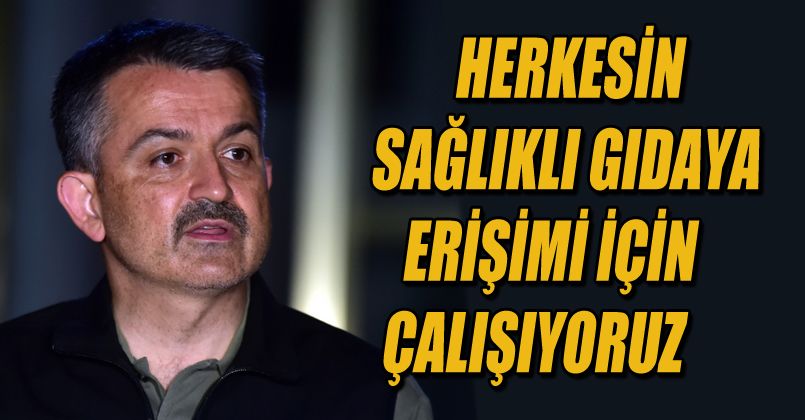 Tarım ve Orman Bakanı Pakdemirli: 'Herkesin sağlıklı gıdaya erişimi için çalışıyoruz'