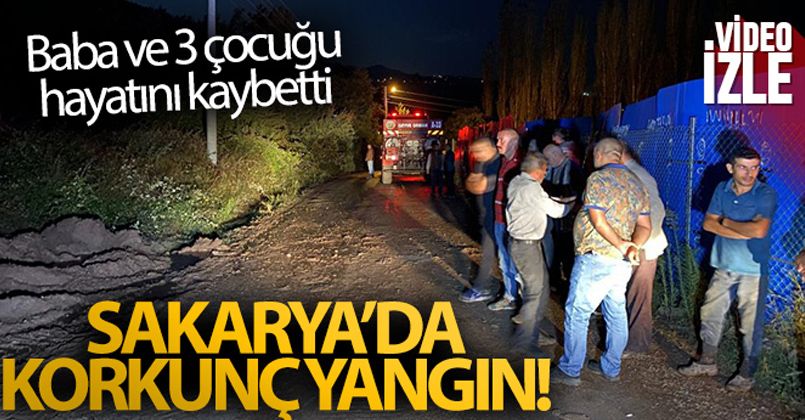Misafirliğe gittikleri evde çıkan yangında baba ve üç çocuğu yaşamını yitirdi