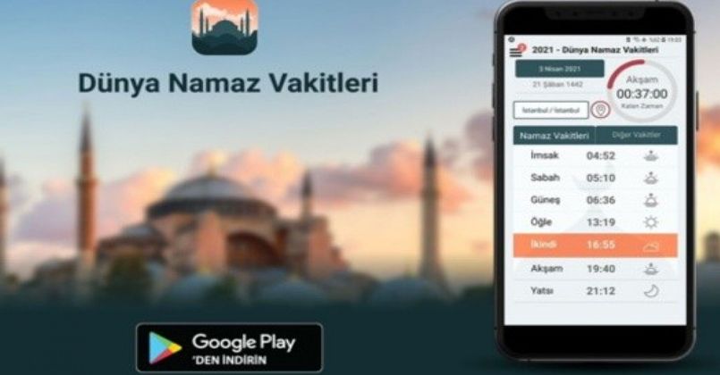 Dünya genelinde 120 bin'den fazla konuma ait Namaz Vakitleri