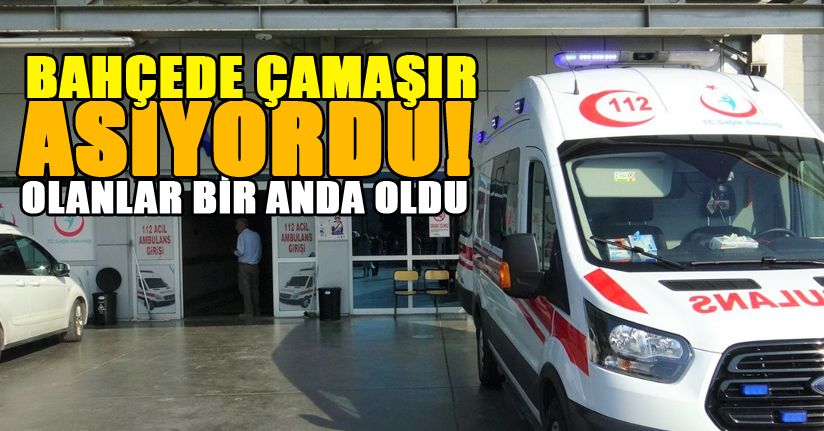 Yaşlı kadını çamaşır asarken yılan soktu