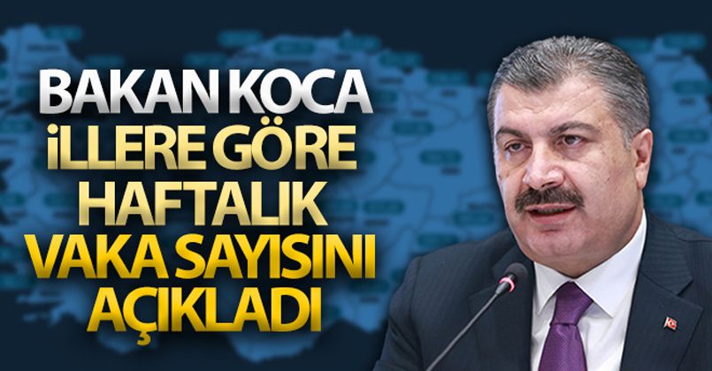 İllere göre haftalık vaka sayısı