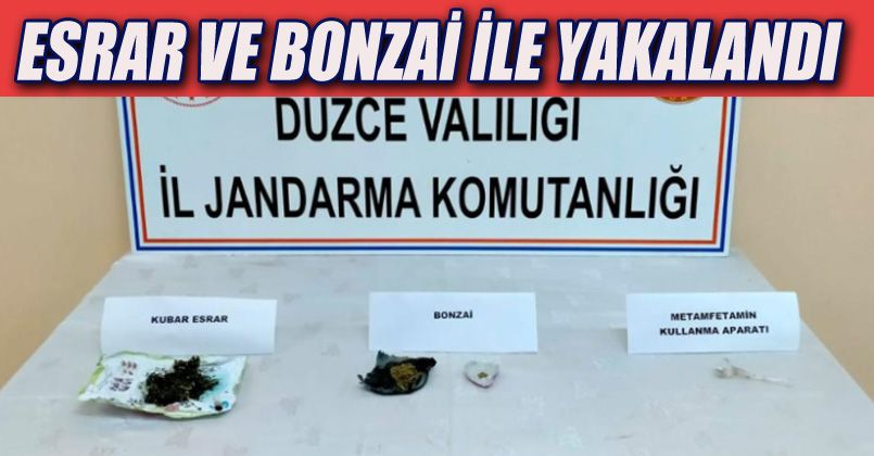 Esrar ve Bonzai İle Yakalandı