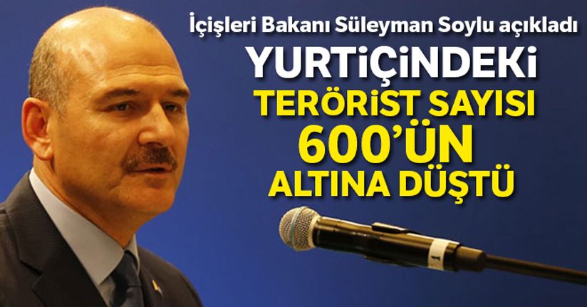 İçişleri Bakanı Süleyman Soylu: Yurtiçindeki terörist sayısı 600'ün altına düştü