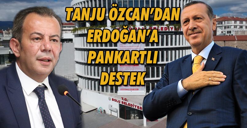 Bolu Belediyesi binasına ABD karşıtı pankart asıldı