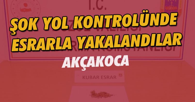 Şok Yol Kontrolünde Esrarla Yakalandılar